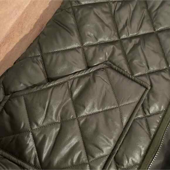 Kate Spade Dark Olive Green Quilted Equestrian Vest Women's‎ Size Medium New! - Picture 9 of 12